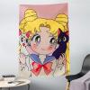 Anime 70 X 100 Cm   Sailor Moon And Cat Duvar Halısı