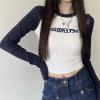 Beyaz Secendo Raglan Uzun Kollu Crop