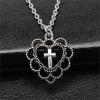 Cross In The Traditional Heart Kolye