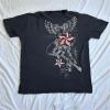 Füme Eagle Vintage Guitar Red Star Cyber Grunge Unisex T-Shirt