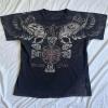 Füme Gothic Stone Free Winged Skull Cyber Grunge Unisex T-Shirt