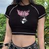 Harajuku Fashion Anime Kuromi Sanrio Yarım Kadın T-Shirt