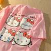 Hello Kitty Sick Emoji Pembe (Unisex) T-Shirt