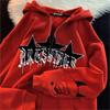 Kırmızı Triple Star Devil Icon Fermuarlı (Unisex) Kapüşonlu Sweatshirt