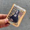 Sarı Streetstyle Art:Mona Lisa Kısa Cüzdan