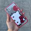 Şeffaf Hello Kitty Head İphone Telefon Kılıfları