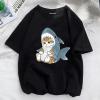 Siyah A Cat-Shark (Unisex) T-Shirt