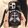 Siyah Gothic Demon Cross Telefon Kılıfları