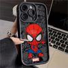 Siyah Marvel Spider-Man Cartoon Figured Telefon Kılıfları