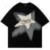 Siyah Shooting Star Trail (Unisex) T-Shirt