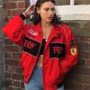 Yeni Kırmızı F1 Ferrari Racing Retro Unisex Bomber Ceket