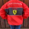 Yeni Kırmızı F1 Ferrari Racing Retro Unisex Bomber Ceket